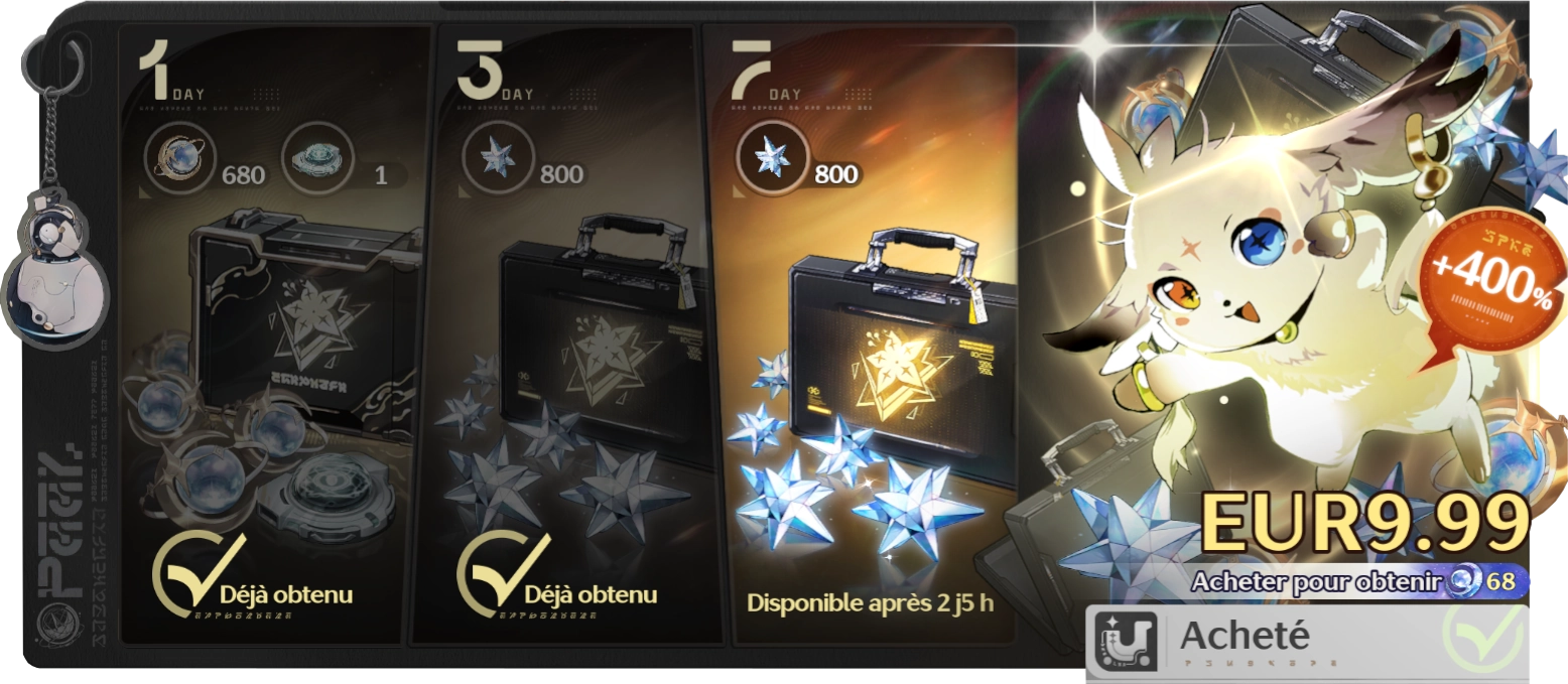 Abonnement hebdomadaire Wuthering Waves 680 Lunites transducteur